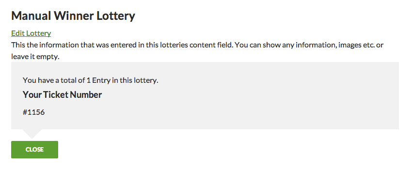 12 Lottery my Entries