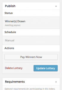 1.2 Lottery - Winner(s) Paid