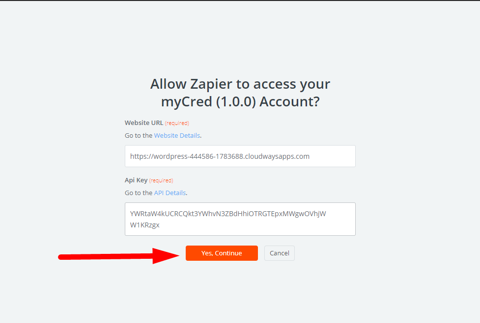 allow zapier to access my amount