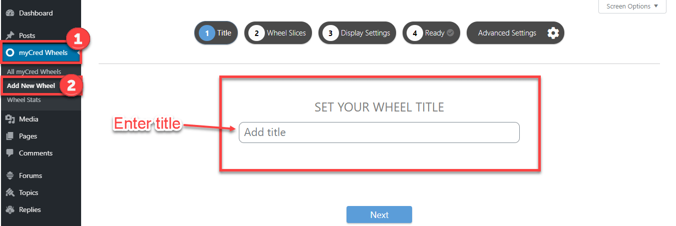 Set Your Wheel Title