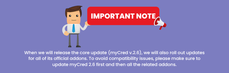 myCred Version 2.6 - A Major Leap Forward |Release Notes 