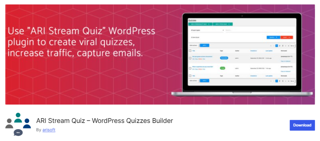 ARI Stream Quiz - interactive quiz solution for WordPress