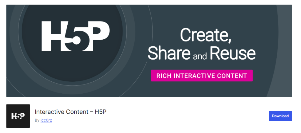 H5P wordpress plugin