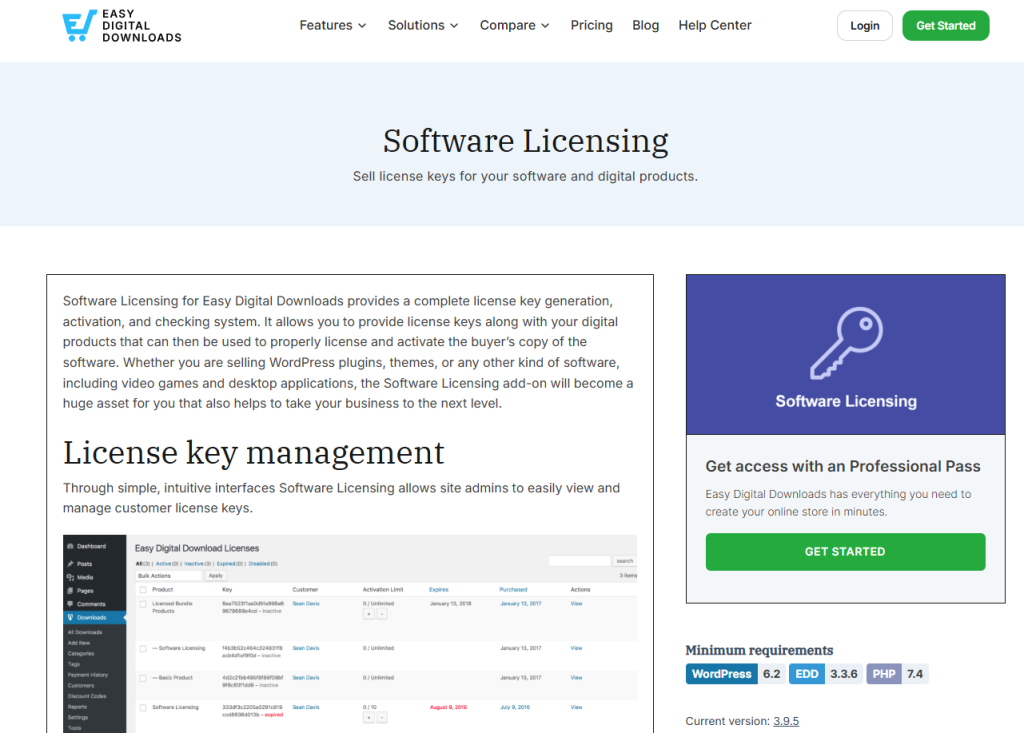 EDD Software Licensing (with WooCommerce workaround)