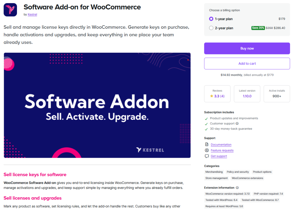 WooCommerce Software Add-on
