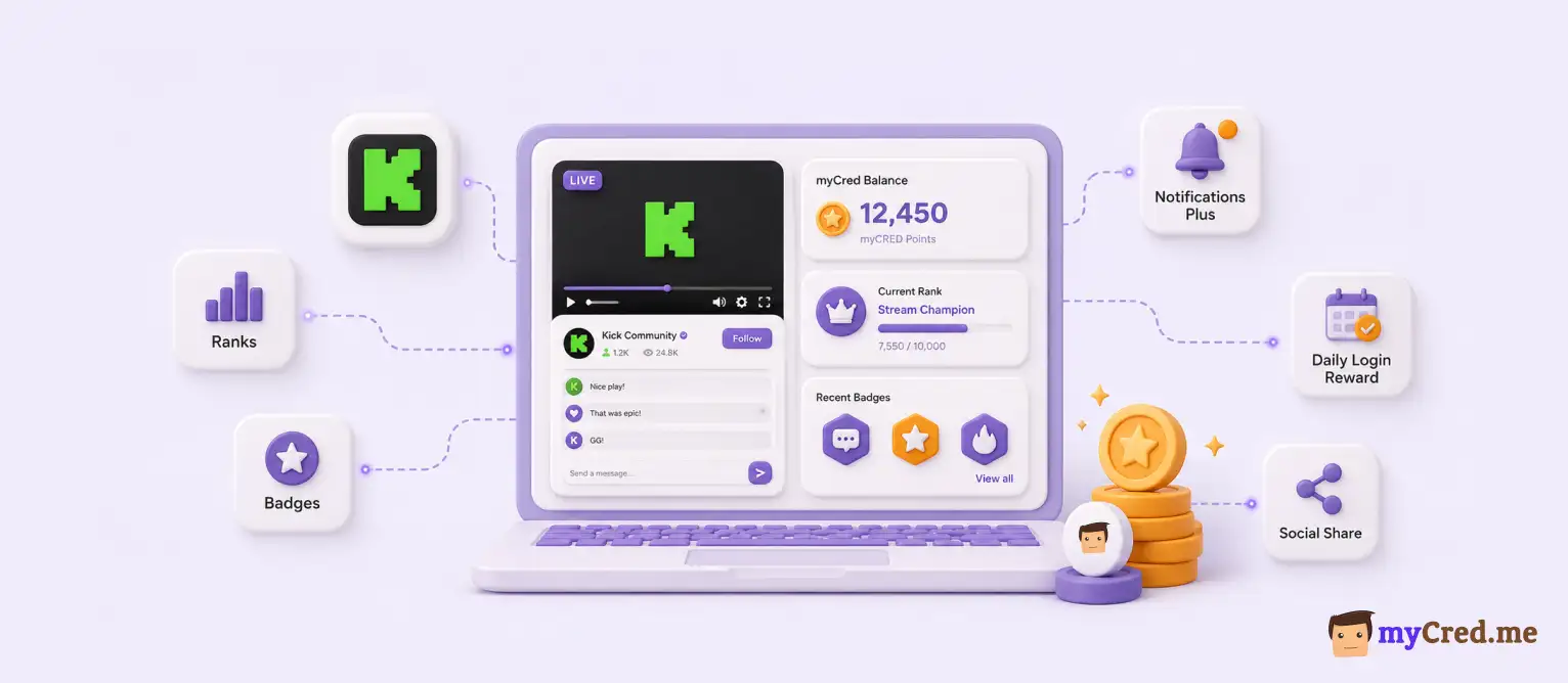 Top myCred Addons to Build myCred Loyalty System for Kick Viewers