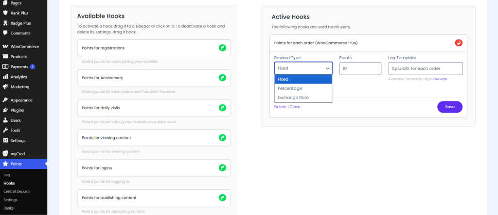 Set Earning Rules for Purchases and Engagement